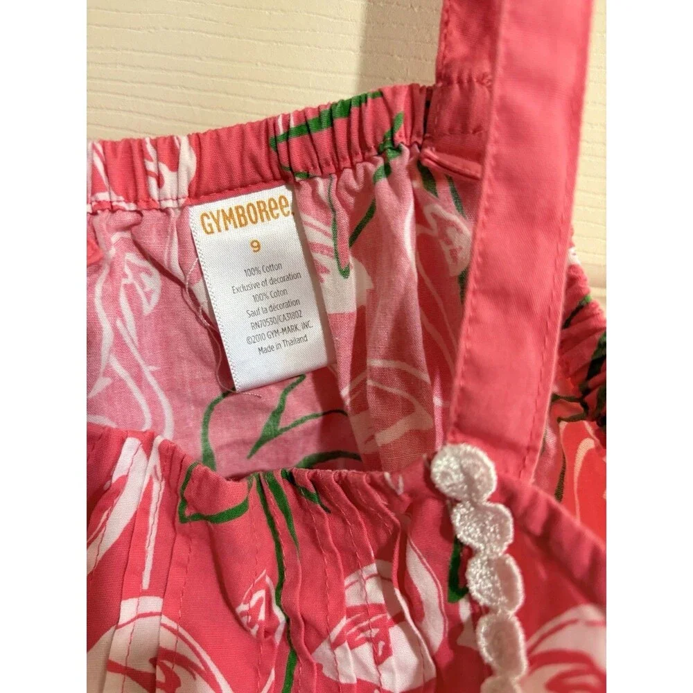 Gymboree Girls Size 9 Tank Top Cotton Palm Tree Beach Flamingo Cotton Summer